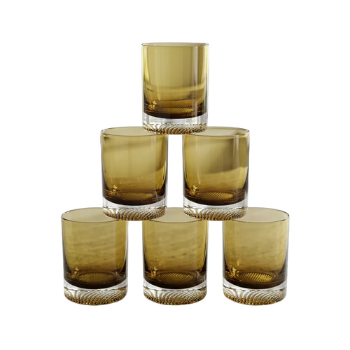 Minimalist Olive Green Heavy-Base Tumblers Set of 6
