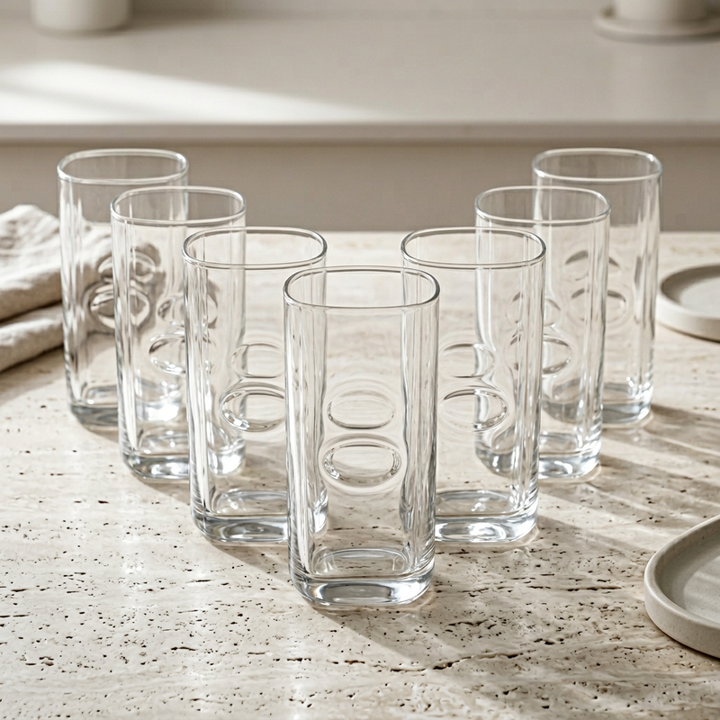 Nomad Dimpled Highball Glasses Set of 6