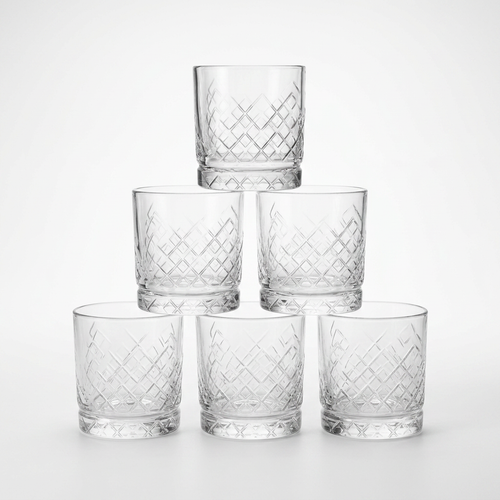 Sovereign Diamond Cut Whiskey Glasses Set of 6