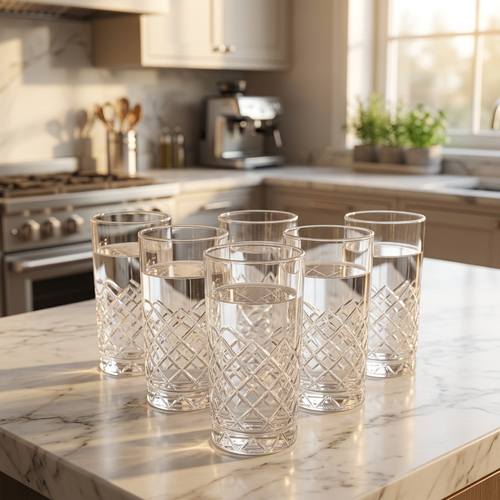Sovereign Diamond Cut Highball Glasses Set of 6