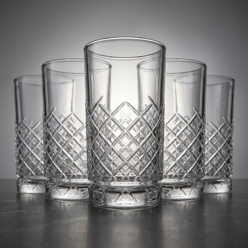 Sovereign Diamond Cut Highball Glasses Set of 6