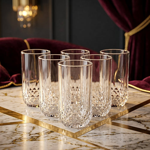 Artisan Diamond Cut Crystal Tumbler Set of 6