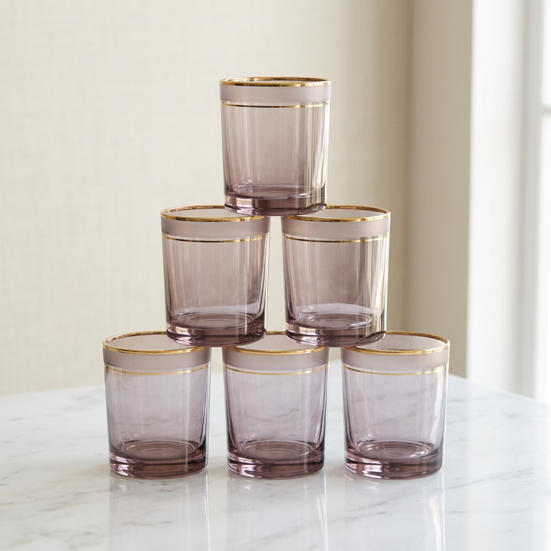 Imperial Gold Rim Whiskey Glasses Set of 6