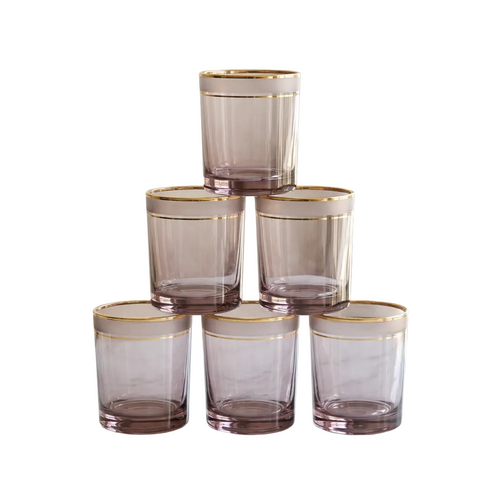 Imperial Gold Rim Whiskey Glasses Set of 6