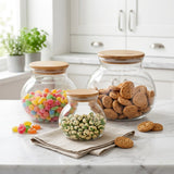 Sphere Organic 3-Piece Glass Canister Set