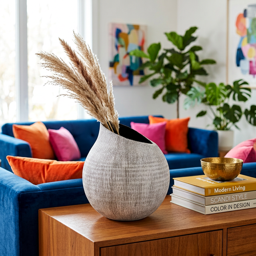 Elegant Slanted Opening Accent Vase