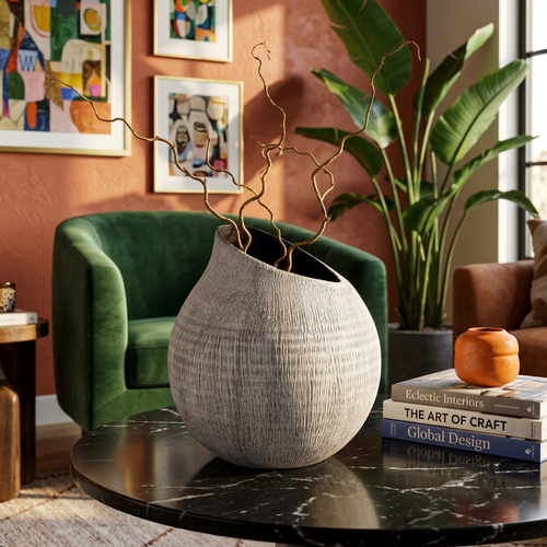 Elegant Slanted Opening Accent Vase
