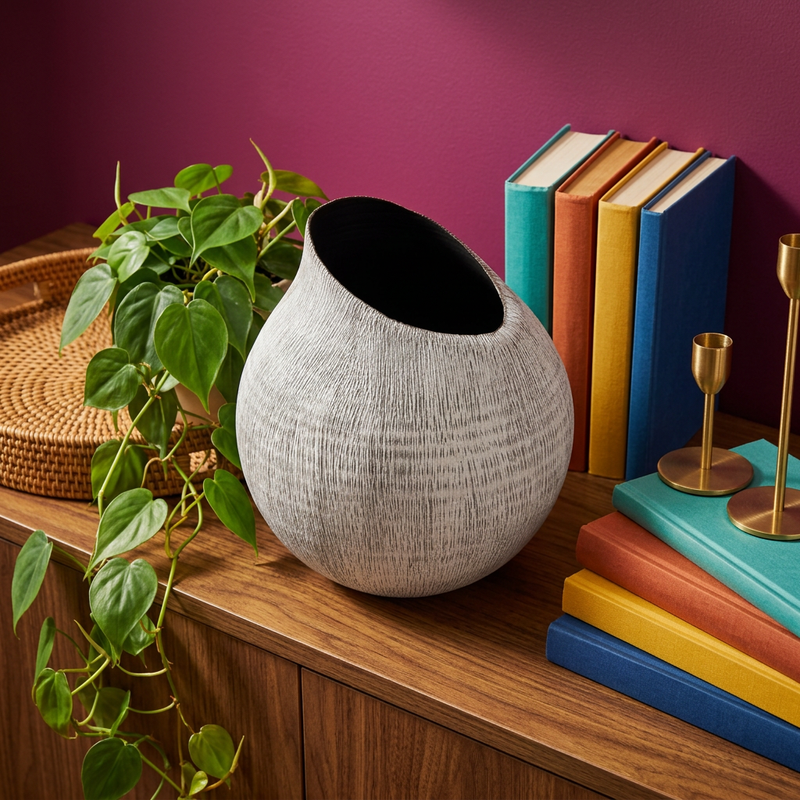Elegant Slanted Opening Accent Vase