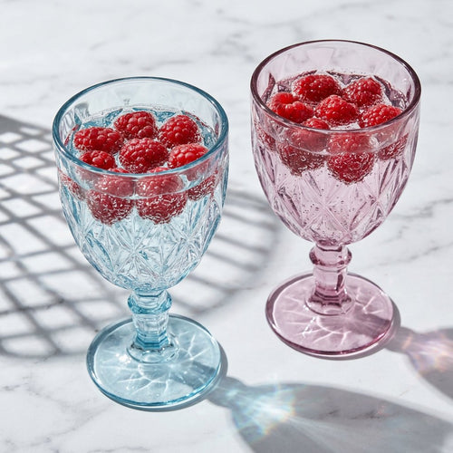 Multi Color Wine Glass Set of 3
