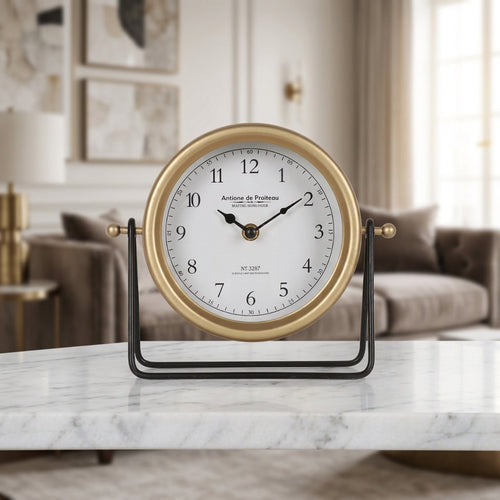 Elegant Classic Dual Tone Desk Clock