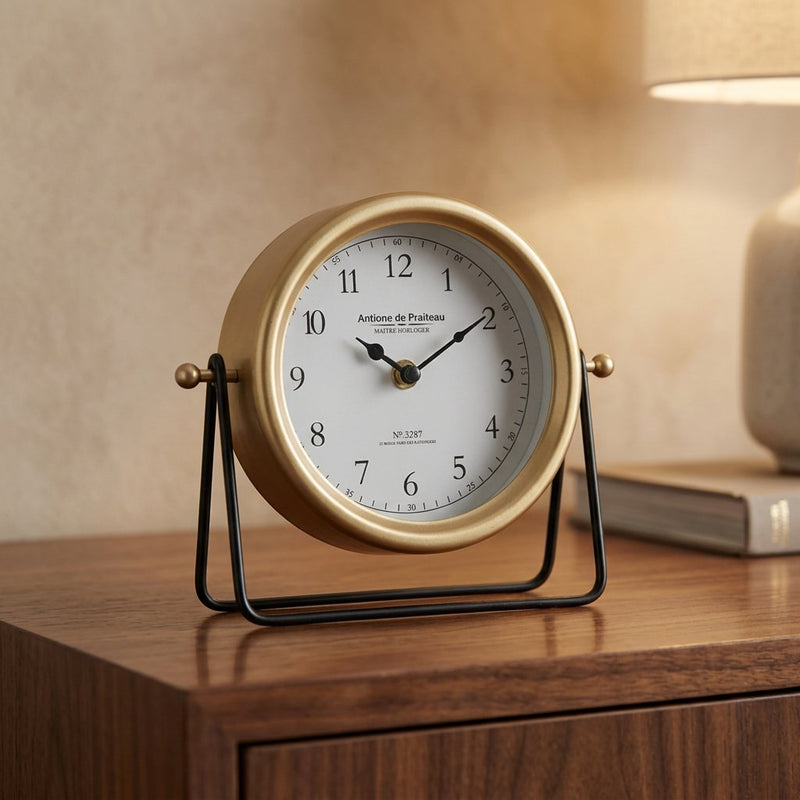 Elegant Classic Dual Tone Desk Clock