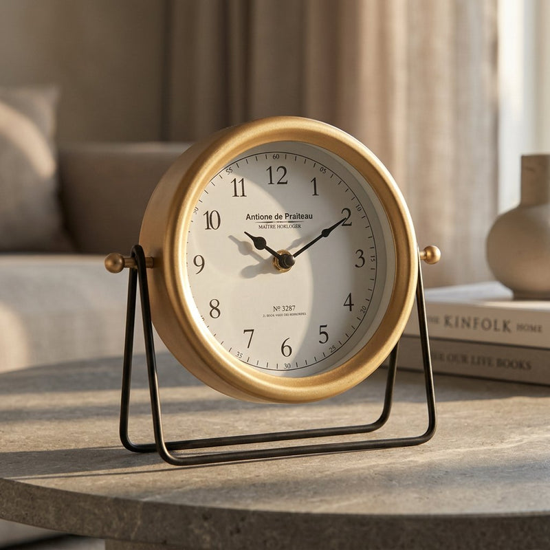 Elegant Classic Dual Tone Desk Clock