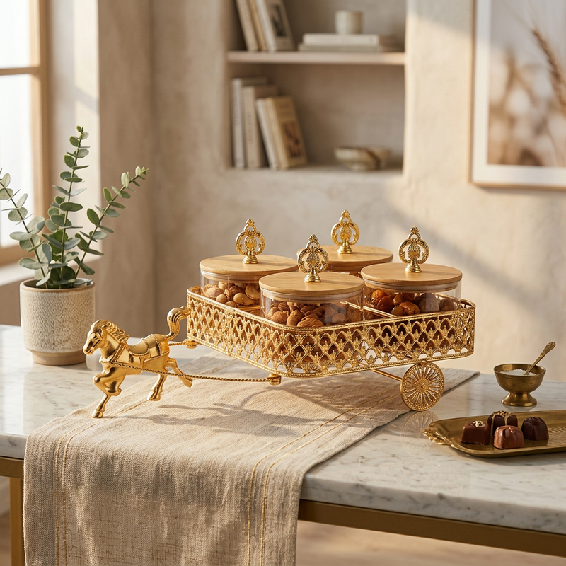 Regal Horse Carriage 4-Jar Serving Set