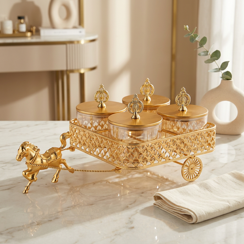 Regal Horse Carriage 4-Jar Serving Set