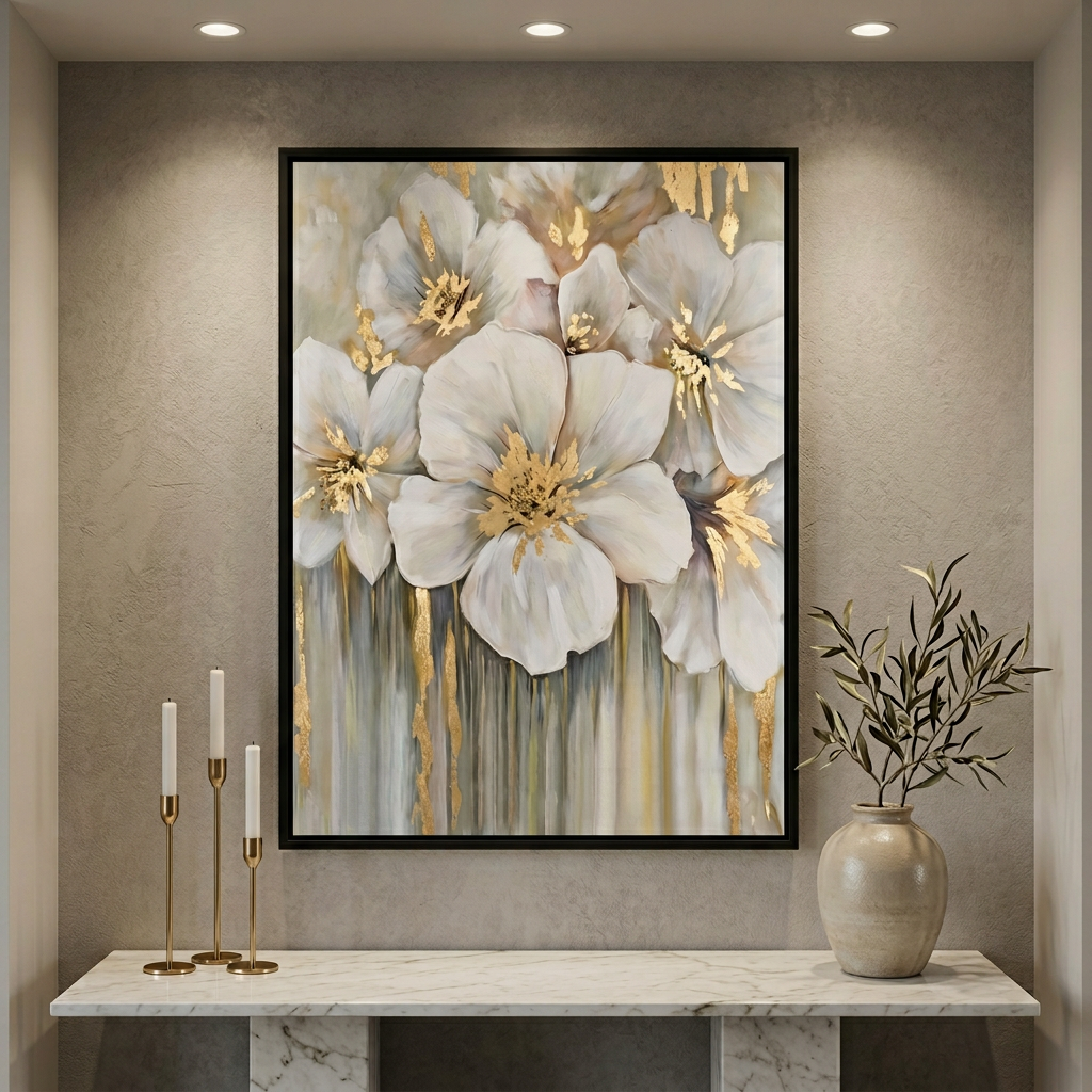 Golden Cascade Blossom Artwork