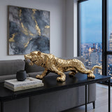Imperial Roaring Tiger Gold Sculpture
