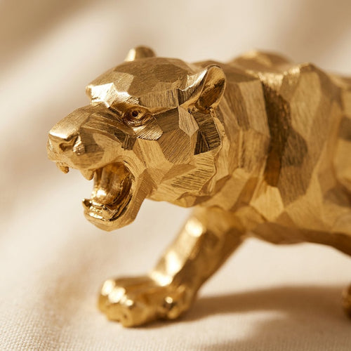 Imperial Roaring Tiger Gold Sculpture