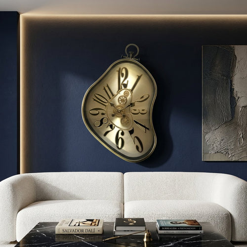 Brushed Gold Steampunk Wall Decor Clock