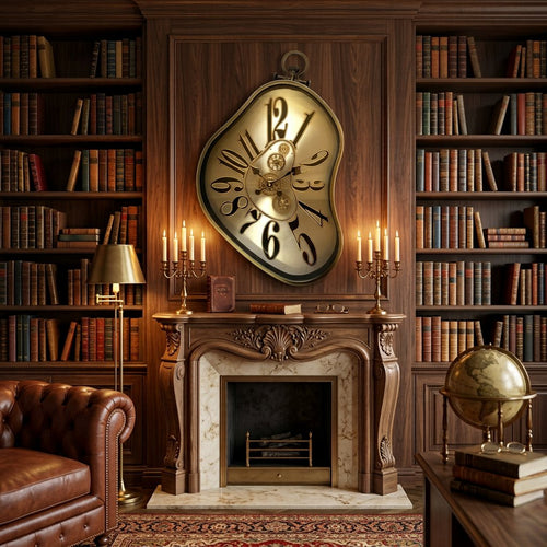 Brushed Gold Steampunk Wall Decor Clock