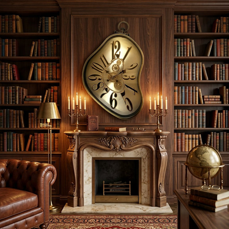 Brushed Gold Steampunk Wall Decor Clock