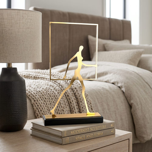 Frame of Life Abstract Walking Figure Sculpture