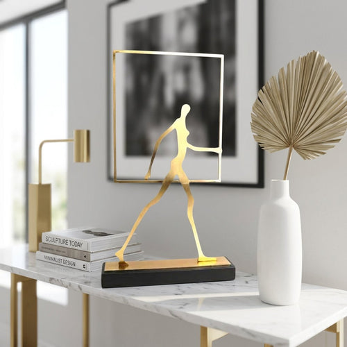 Frame of Life Abstract Walking Figure Sculpture