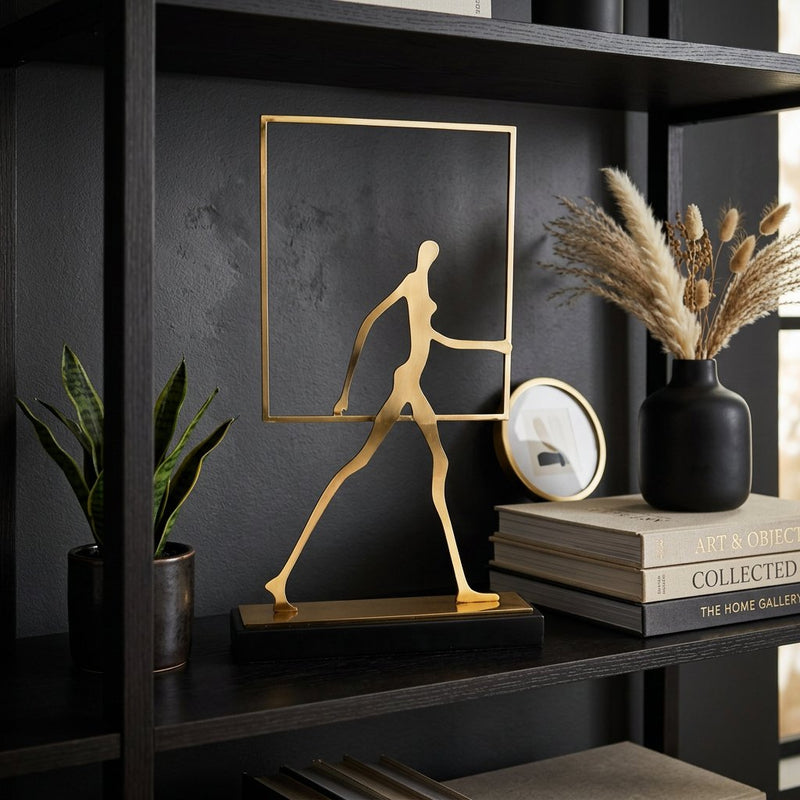 Frame of Life Abstract Walking Figure Sculpture