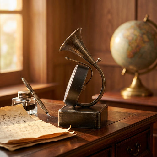 Retro Vintage Gramophone Table Clock