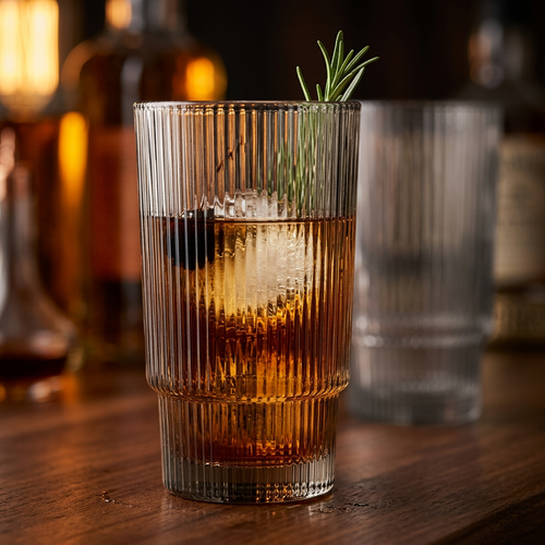 Modern Smoked Grey Water & Beverage Glasses Set of 3