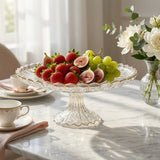 Elegant Gold-Edge Crystal Serving Platter