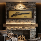 Antique Style Rifle Display Shadow Box Wall Art