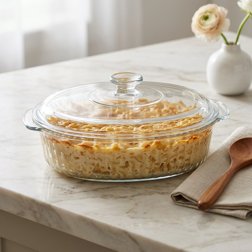 Classic 1 Litre Glass Casserole Dish with Matching Lid
