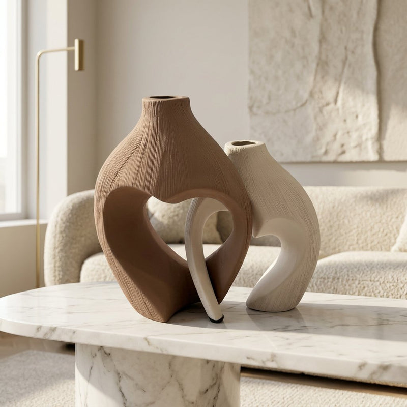 Heart & Harmony Interlocking Vase Set of 2