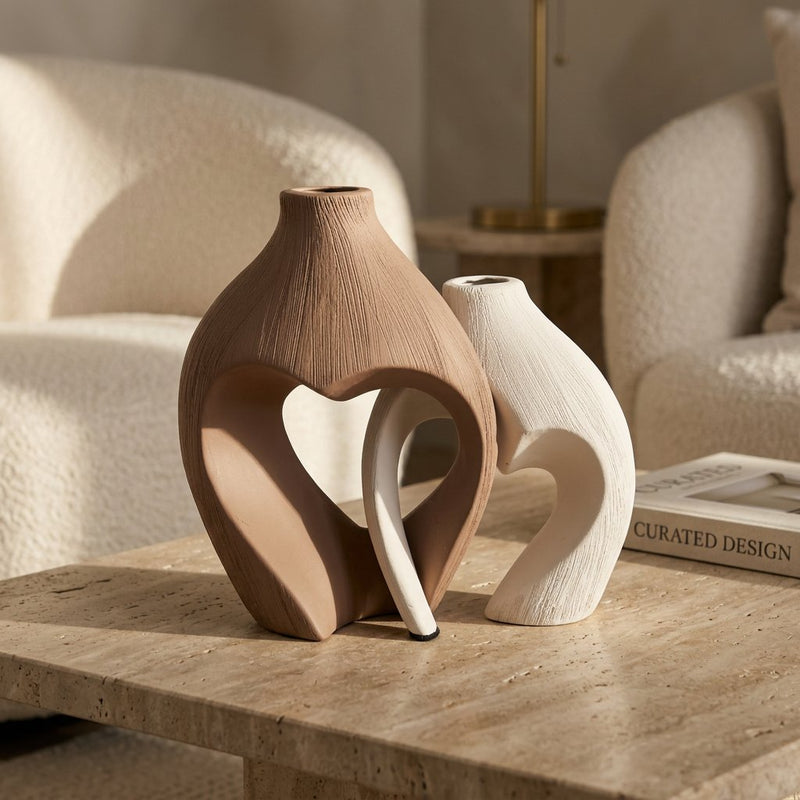 Heart & Harmony Interlocking Vase Set of 2
