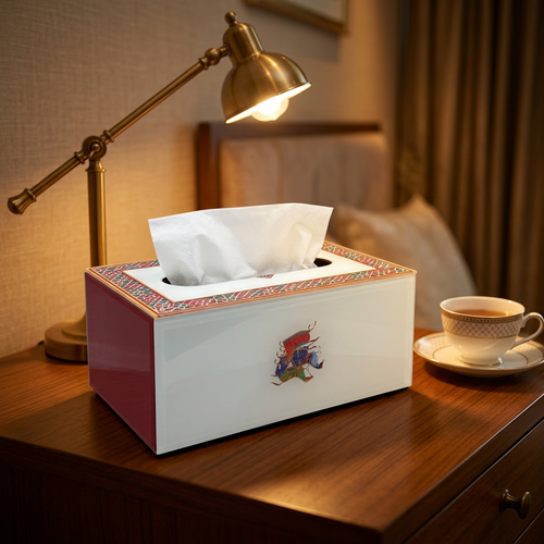Traditional Biznik Pattern Printed Tissue Box Holder