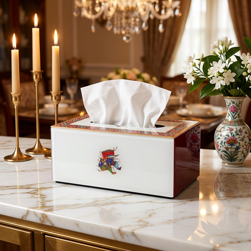 Traditional Biznik Pattern Printed Tissue Box Holder
