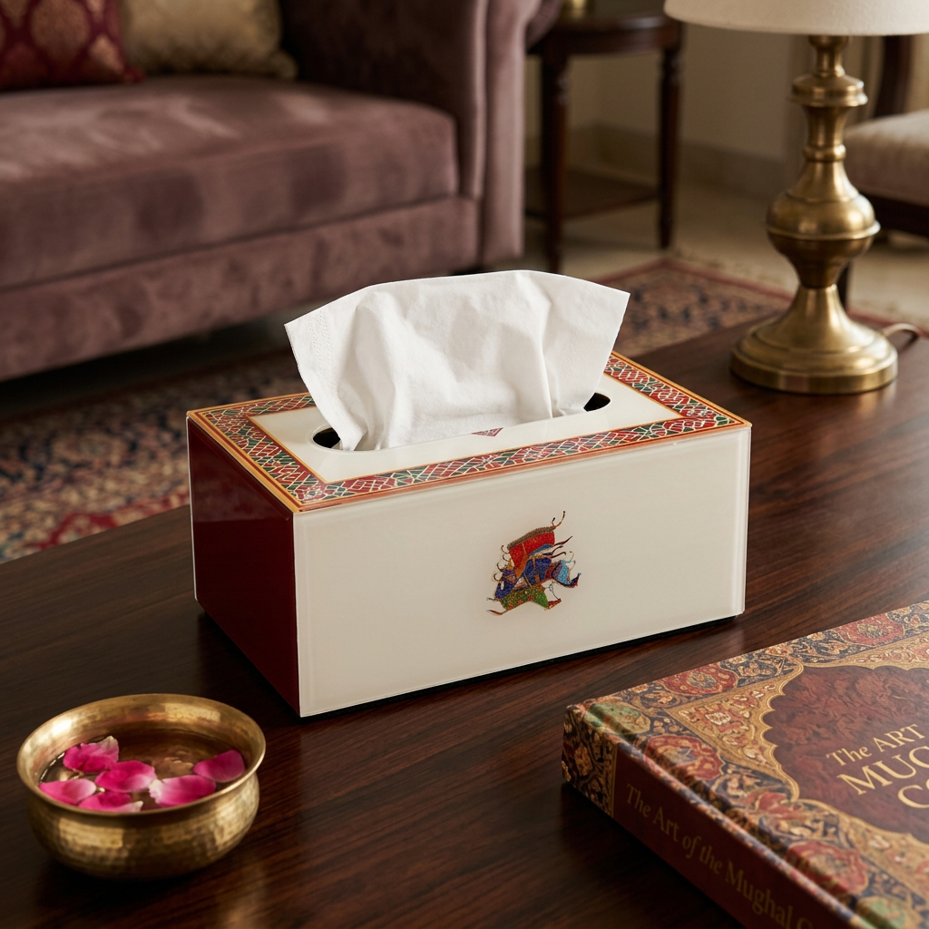 Traditional Biznik Pattern Printed Tissue Box Holder