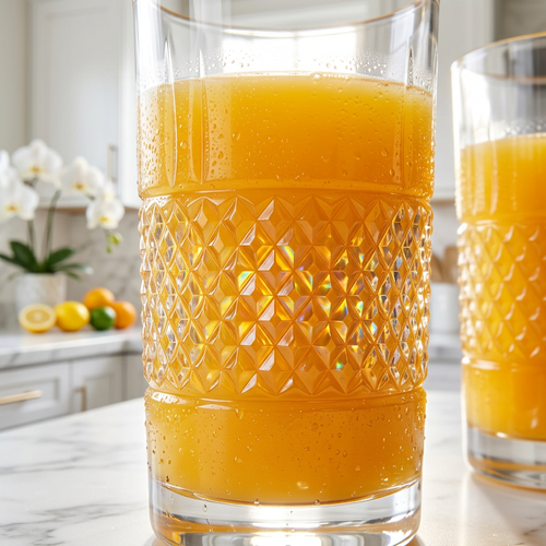 Elegant Textured Tall Glasses for Long Drinks & Water 6 Piece