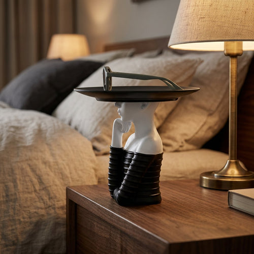 Modern Black and White Catchall Tray