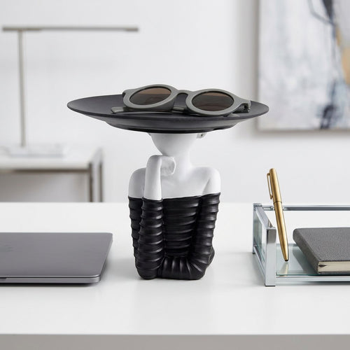 Modern Black and White Catchall Tray