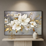 Gilded Blossom Symphony Canvas Art