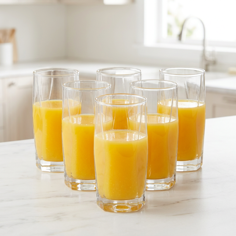 Artisan Wavy Crystal Tumblers Set of 6