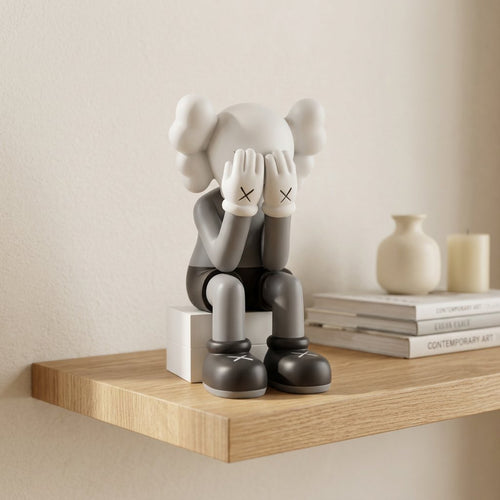 Monochrome Art Seated Companion Figure