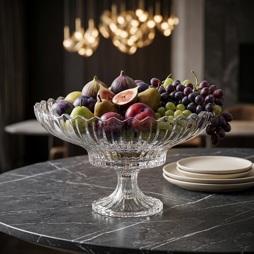 Imperial Glass Fruit Bowl with Pedestal Stand 12 Inch