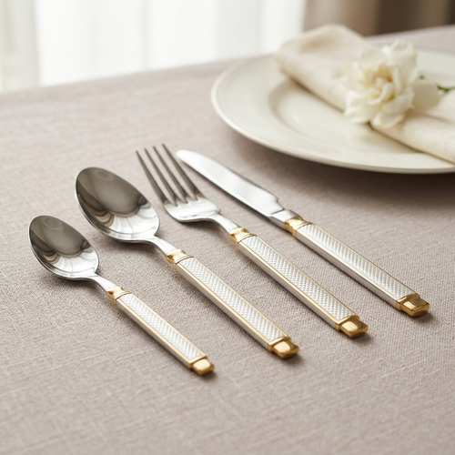 Majestic Stainless-Steel Cutlery Set 24 Piece