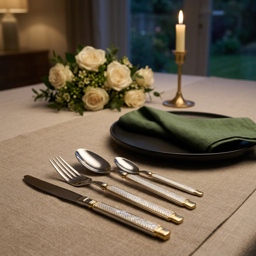 Majestic Stainless-Steel Cutlery Set 24 Piece
