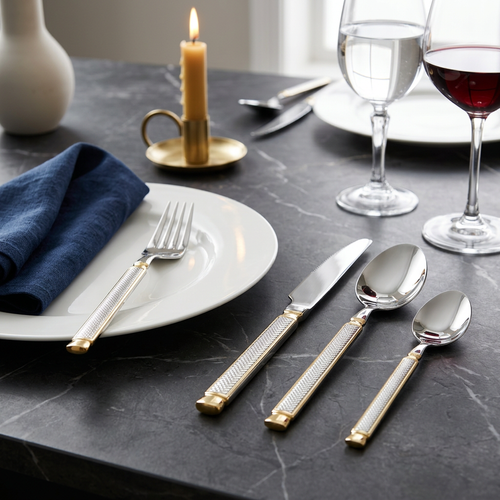 Majestic Stainless-Steel Cutlery Set 24 Piece