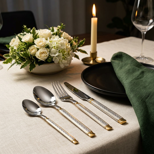 Luxury Stainless Steel Cutlery Set 24 Piece