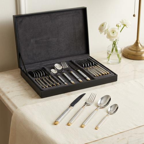 Luxury Stainless Steel Cutlery Set 24 Piece