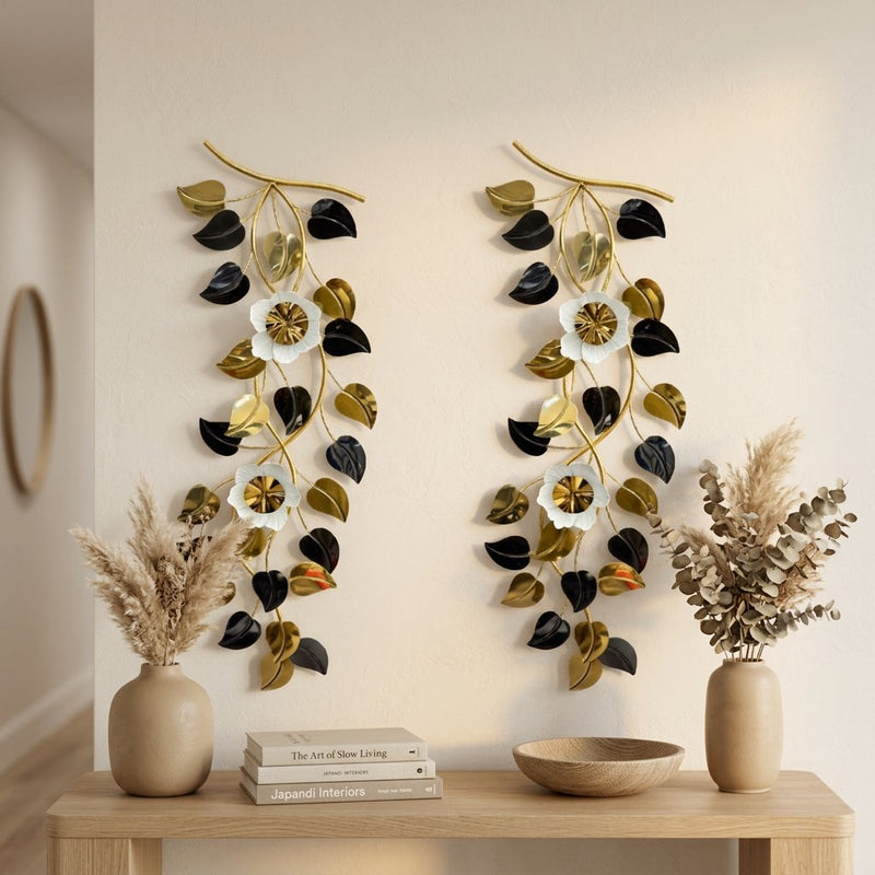 3D Cascading Floral Branch Hanging Mural Set of 2